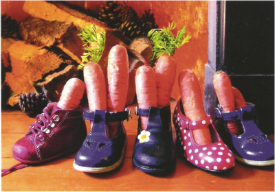 Figure 2. A classic example of Schoenen zetten (http://cardcetera.wordpress.com/2011/11/12/sinterklaas-actie-2-sets-kaarten-winnen/)